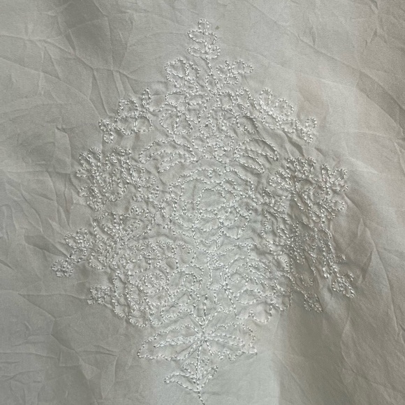 Vintage Victoria's Secret 100% Silk Ivory Embroidered Sz L Top Boho Romantic - Picture 10 of 16